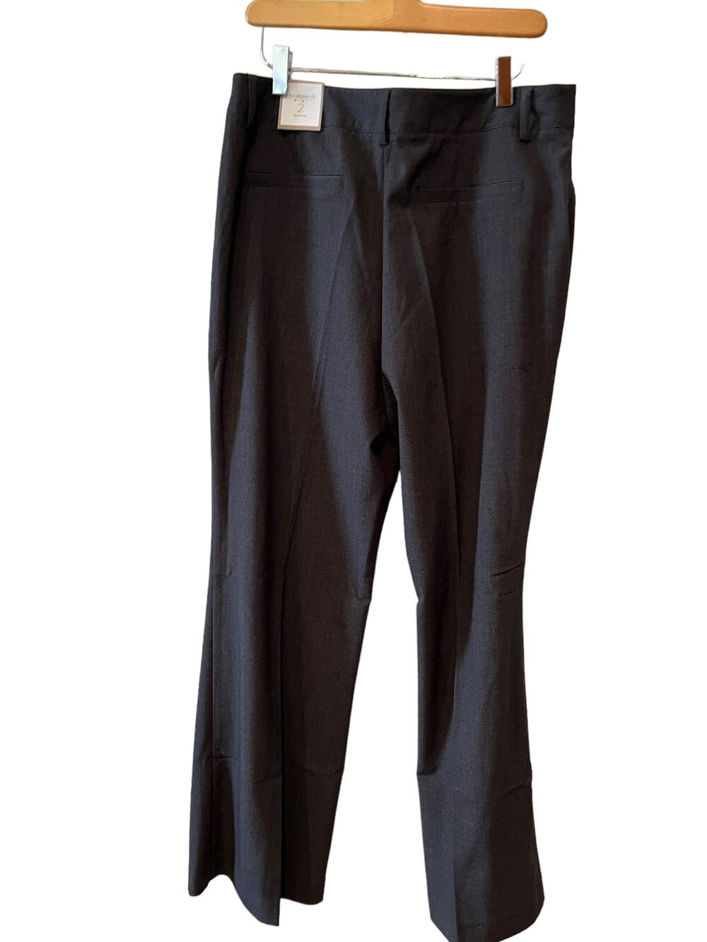 Chicos Ultimate Fit Straight Leg Work Pants Charcoal Gray L